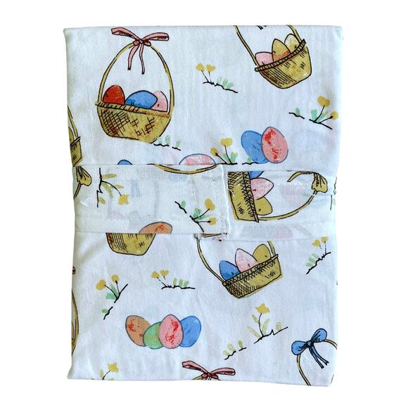 Martha Stewart Easter Egg Basket Tablecloth 70" Round Cotton Colorful NEW - Picture 5 of 9